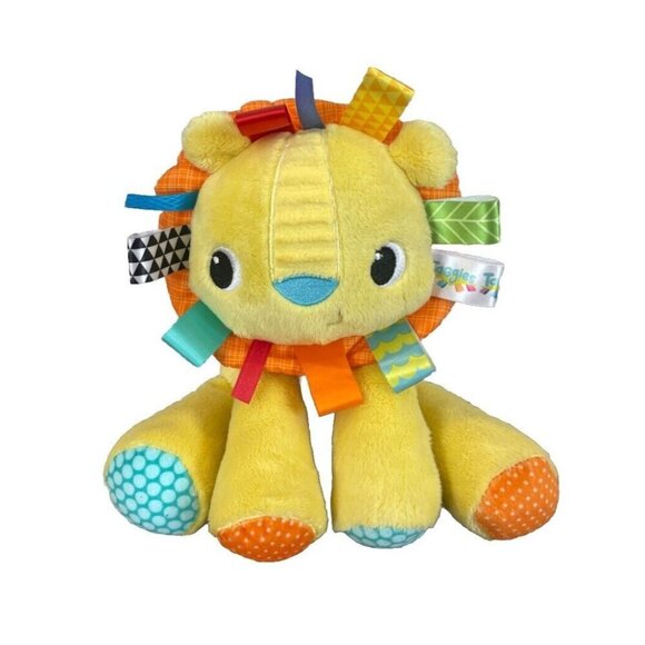Bright Starts Taggies Lion Plush Beanbag Baby Toy Rattle Yellow Security Lovey - Picture 1 of 7